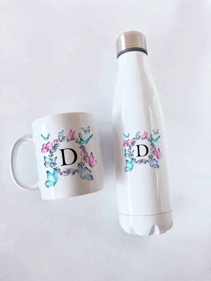 Personalized bottle and mug set